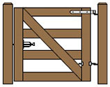 4' Wide Single Maine Board Gate Plans