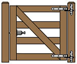 4' Wide Single Maine Board Gate Plans