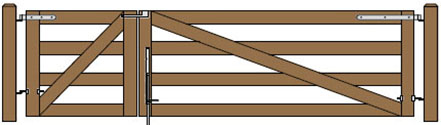 4'W & 10'W Double Maine Board Gate Plans