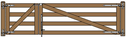 4'W & 10'W Double Maine Board Gate Plans