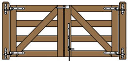 8' Wide Double Maine Board Gate Plans