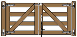 8' Wide Double Maine Board Gate Plans