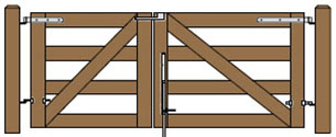 4'W & 5'W Double Maine Board Gate Plans