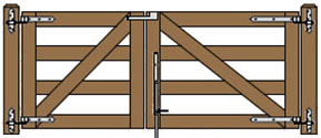 4'W & 5'W Double Maine Board Gate Plans