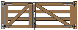 4'W & 6'W Double Maine Board Gate Plans