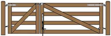 4'W & 8'W Double Maine Board Gate Plans