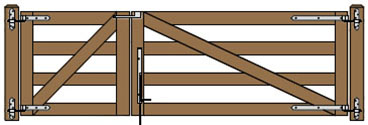 4'W & 8'W Double Maine Board Gate Plans