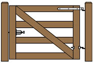 5' Wide Single Maine Board Gate Plans