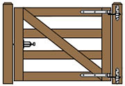 5' Wide Single Maine Board Gate Plans