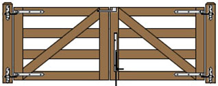 10'W Double Maine Board Gate Plans