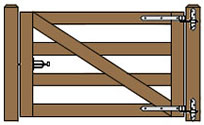 6' Wide Single Maine Board Gate Plans