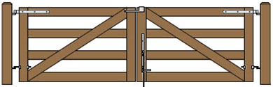 12'W Double Maine Board Gate Plans