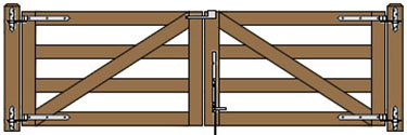 12'W Double Maine Board Gate Plans