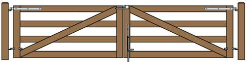 16'W Double Maine Board Gate Plans