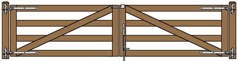 16'W Double Maine Board Gate Plans