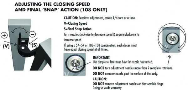 D&D SureClose Speed Adjustment