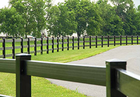 Superior Plastics Black Post & Rail