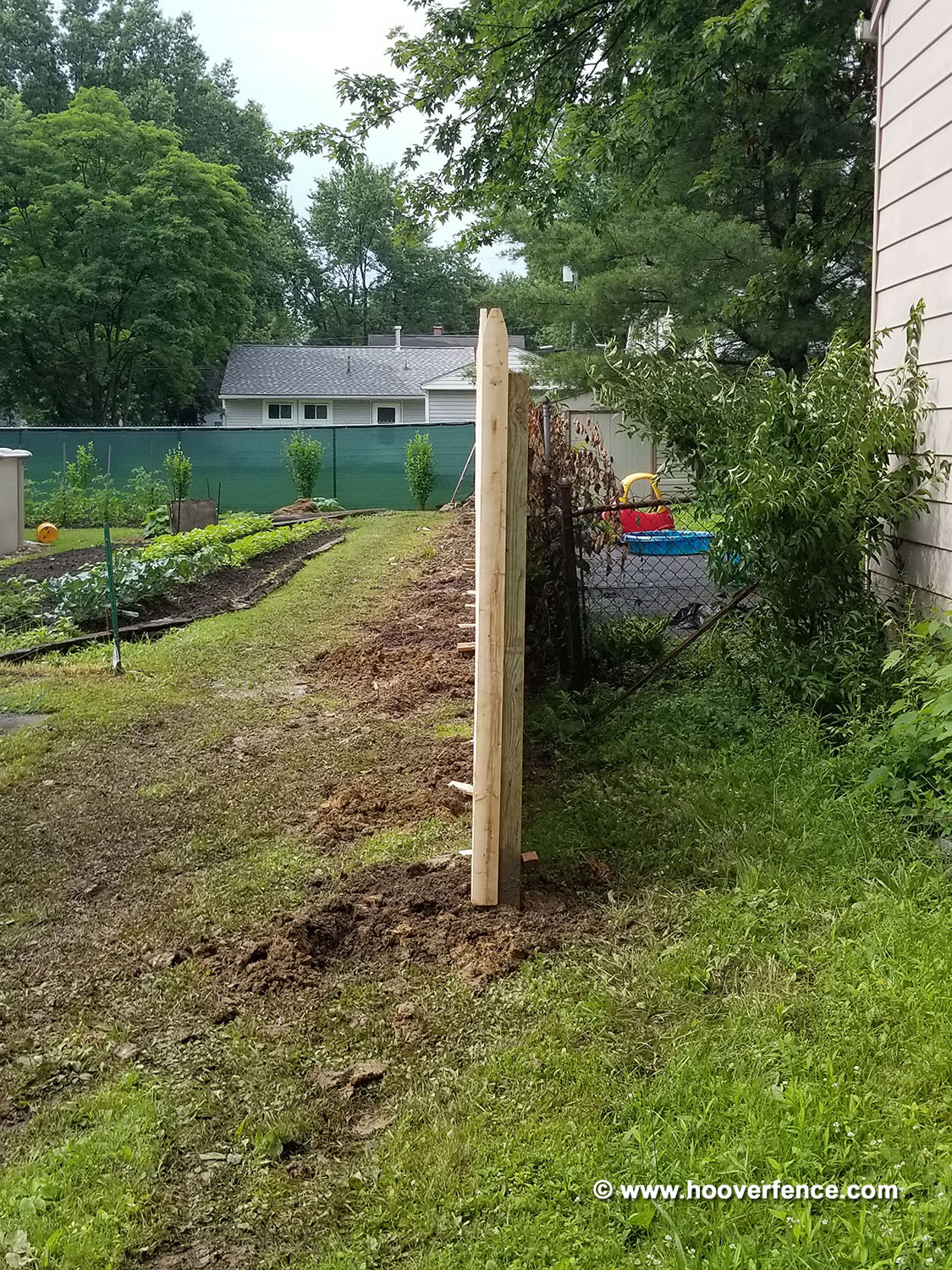 Hoover Fence Co Install - 6' High Spruce Stockade Privacy Fence Panels - Warren, Ohio - 2018