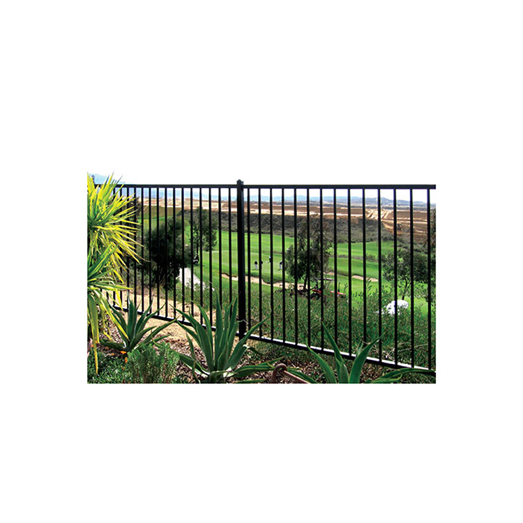 Ameristar Montage Majestic Steel Fence Section 2 Rail Flush Bottom Hoover Fence Co Ameristar Montage Majestic Steel Fence Section 2 Rail Flush Bottom Hoover Fence Co
