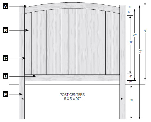 Chesterfield Convex with CertaGrain™ Wood Texture Style - 6' high specifications