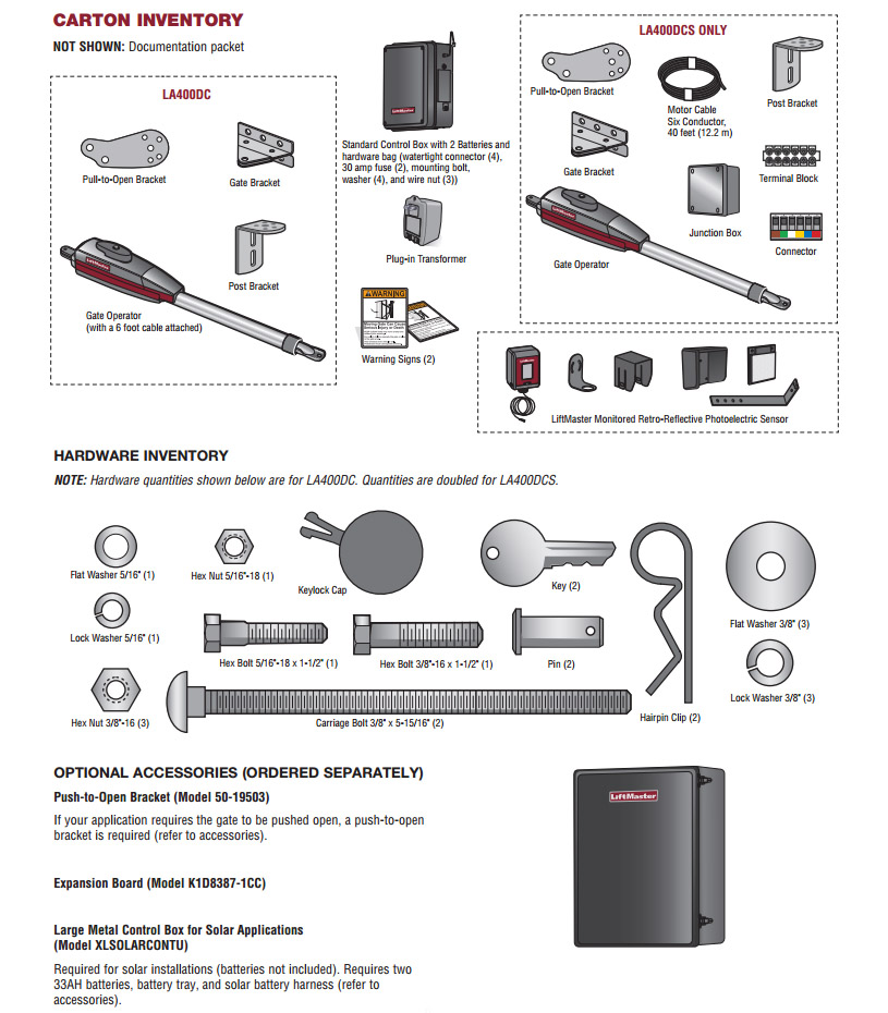LiftMaster Single Swing Gate Operator Kit Hoover Fence Co.