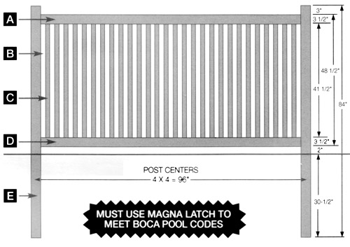 Princeton Style - 4' high specifications