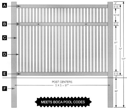 Princeton Style - 6' high specifications