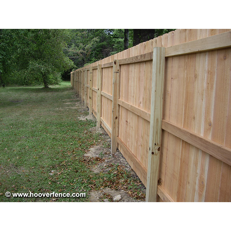 Solid Dog Ear Wood Fence Panels Straight Top Cedar Hoover Fence Co.