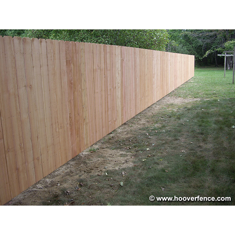 Solid Dog Ear Wood Fence Panels Straight Top Cedar Hoover Fence Co.