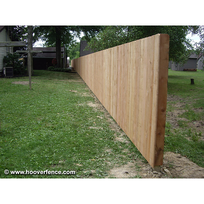 Solid Dog Ear Wood Fence Panels Straight Top Cedar Hoover Fence Co.