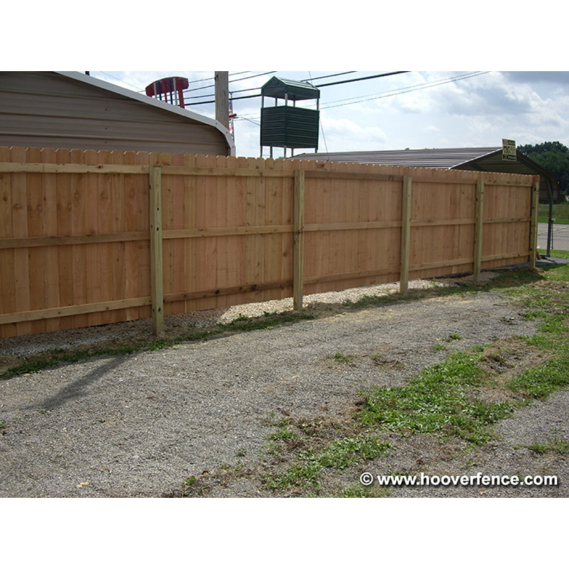 Solid Dog Ear Wood Fence Panels Straight Top Cedar Hoover Fence Co.
