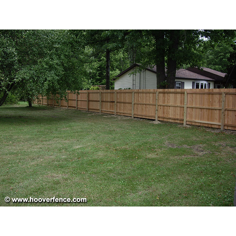 Solid Dog Ear Wood Fence Panels Straight Top Cedar Hoover Fence Co.