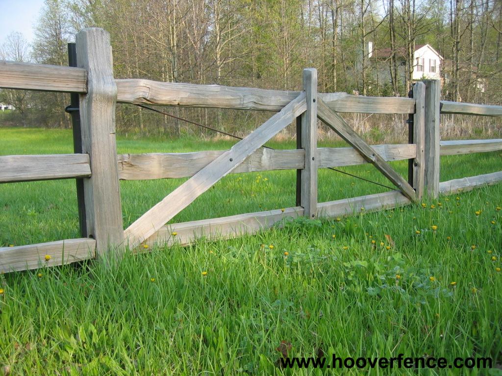 Hoover Fence Wood Split Rail Gates Western Red Cedar W Steel Frames