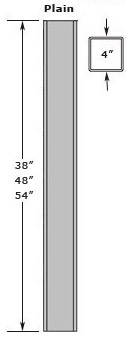 Superior Railing - Newel Plain Post Specs'
