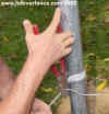 Use fence pliers to wrap the wire back around itself, 4-6 wraps usually suffice.