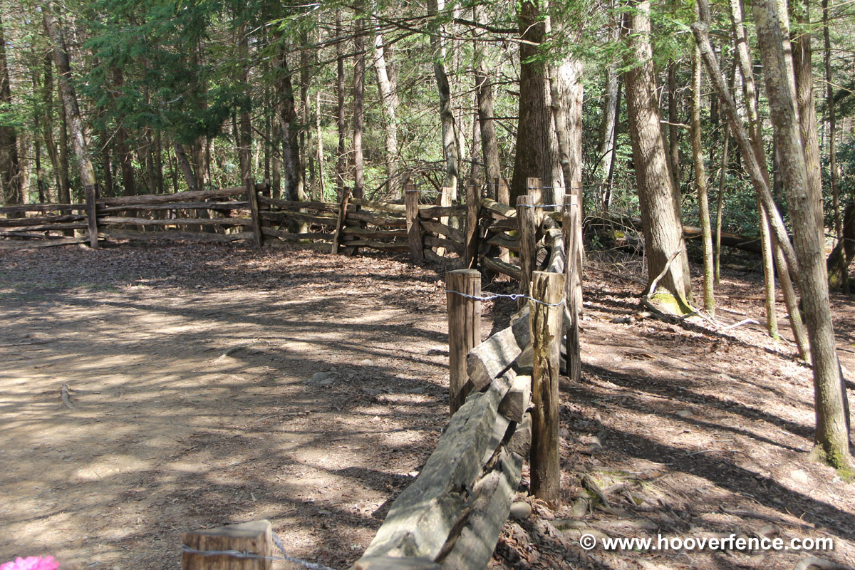Western Red Cedar Stack Rail Fence